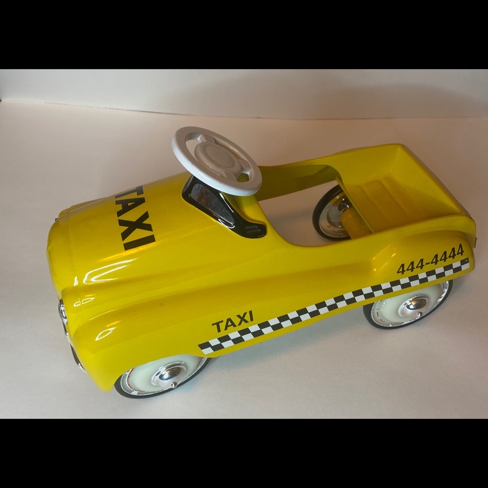 Xonex yellow Taxi Peddle Car Die Cast Metal